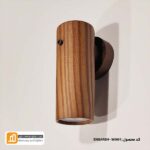 چراغ دیواری چوبی دارکوبی استوانه ای کدW-001
