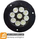 چراغ استخری رینگ دار 9 وات غلاف دار توکار کد ETT-008