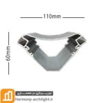پروفیل کنج 2 ردیف گلویی روکار کد PR-1253