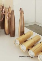 چراغ دیواری چوبی دارکوبی کدW-002 - Image 3