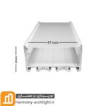 پروفیل آویز 3 لاین روکار کد PR-1258