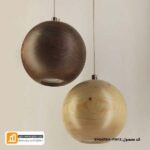 چراغ آویز چوبی کهربا ۲ - Image 2