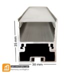 پروفیل چراغ خطی روکار و آویز دو ردیف کدPR-1207